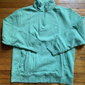 Chaps Ralph Lauren Half Zip Pullover Gray/Green Mens Large